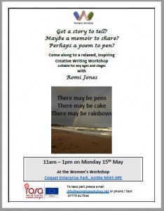 Romi Writing Workshop Flyer 15 May 17